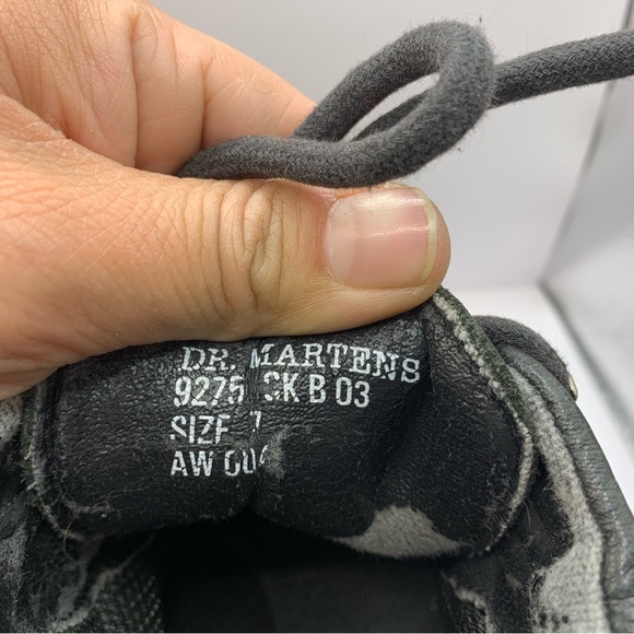 Dr. Martens 90s Black Boots 9275 Made in England Size US 7 Y2K combat ankle - Picture 6 of 8